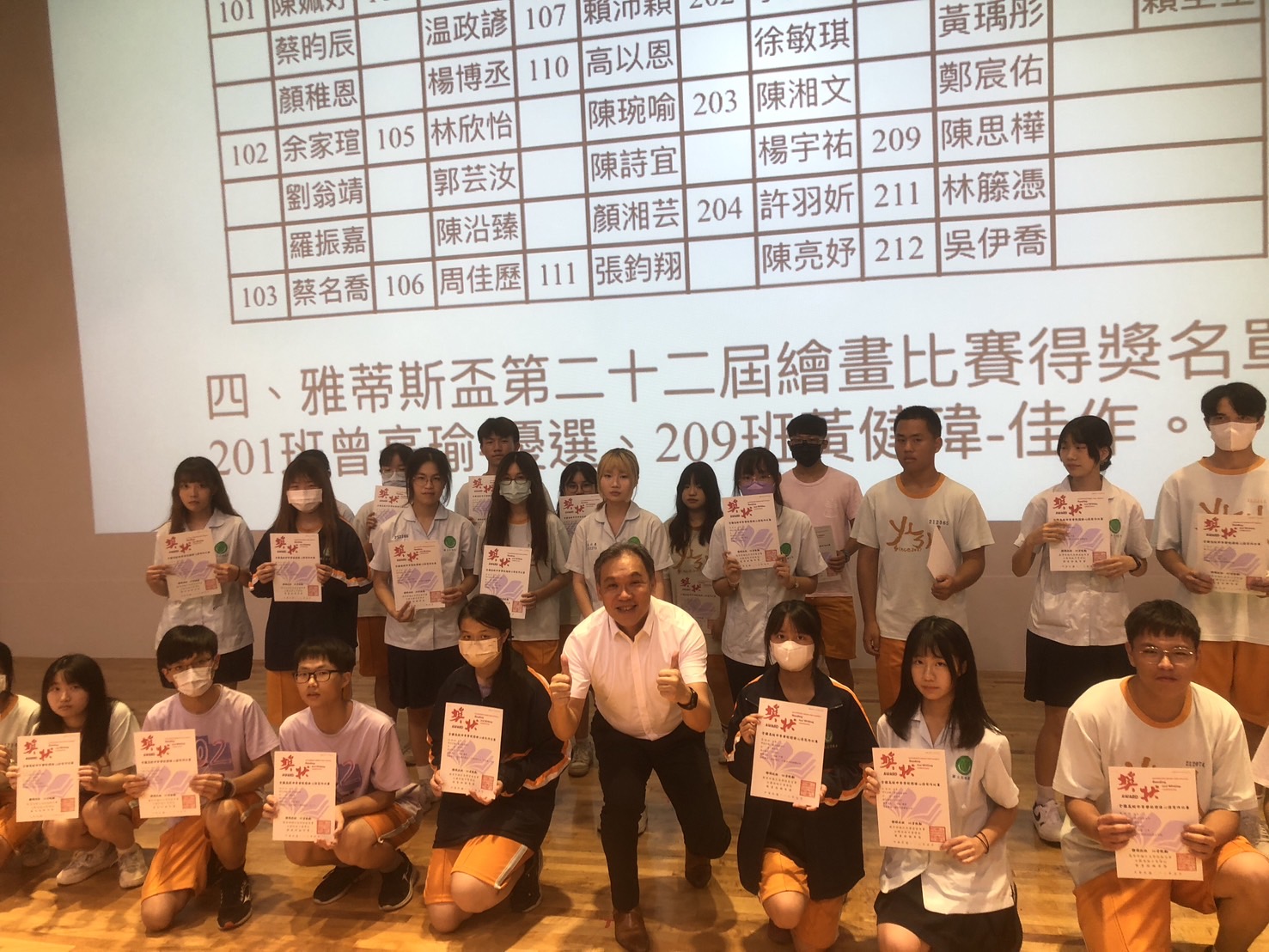 1130310梯次全國閱書心得寫作比賽得獎名單，恭喜得獎同學，更感謝國文老師辛勤指導。