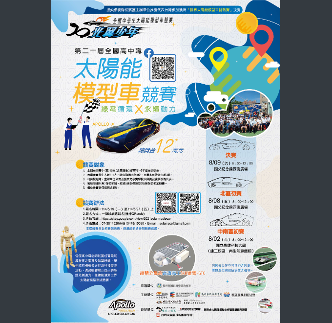 第二十屆全國高中職太陽能模型車競賽